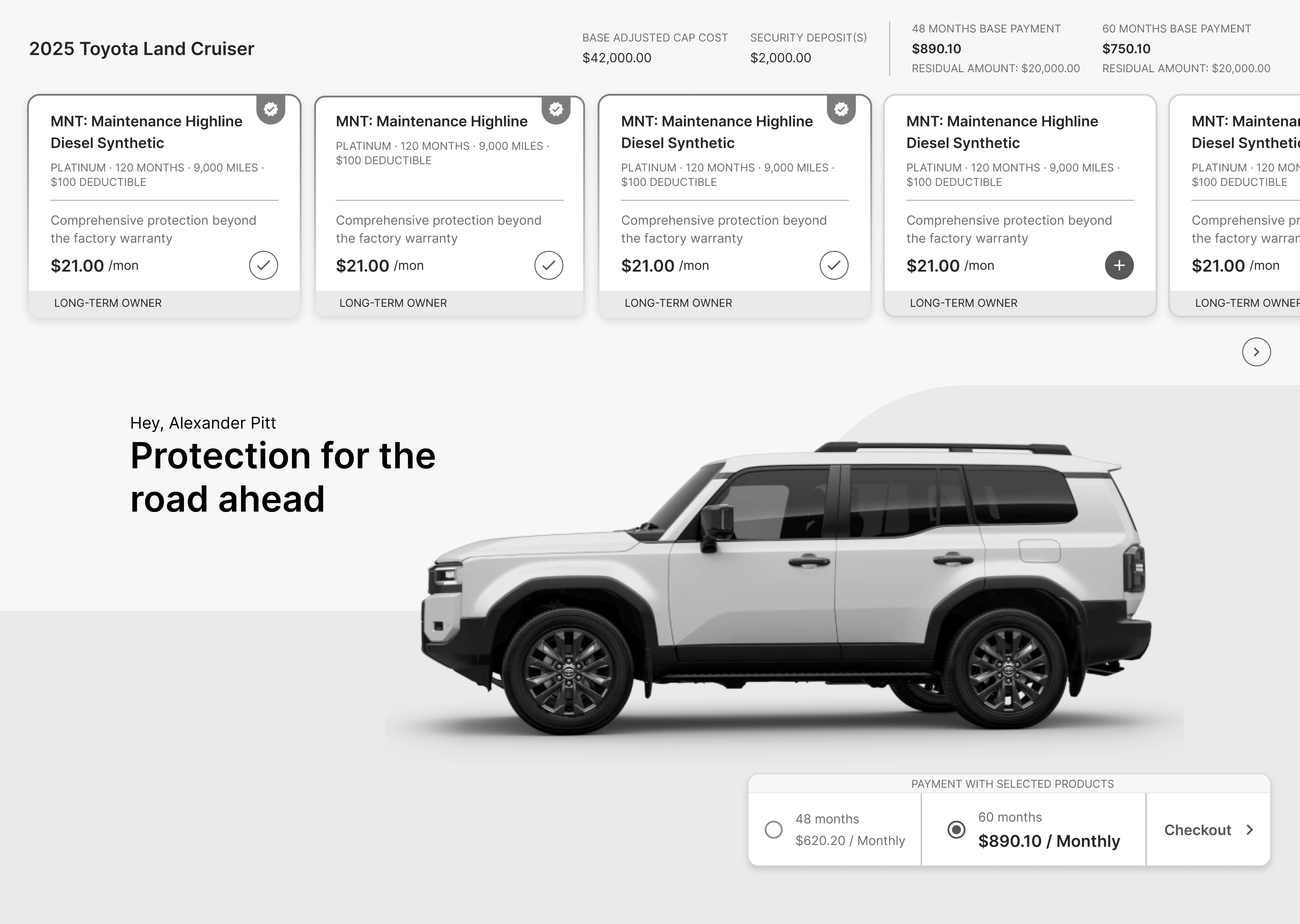 Automotive progressive disclosure — summary view